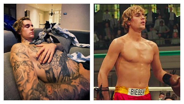 O músico Justin Bieber teve suas mais de 60 tatuagens removidas digitalmente para o clipe da canção Anyone (Foto: Instagram/Reprodução)