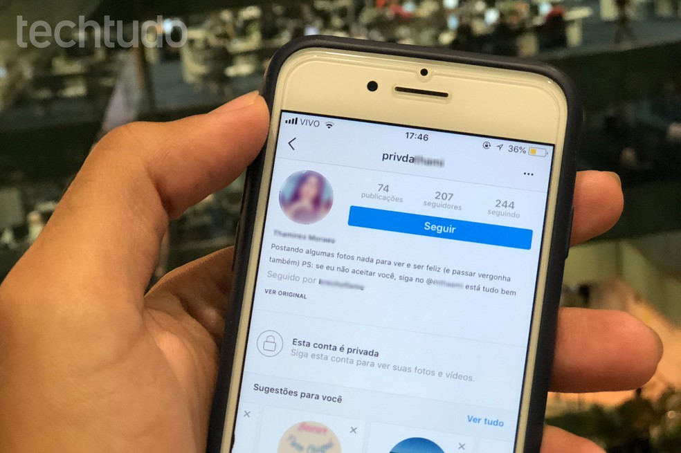 Muitos usuários estão aderindo a contas privadas no Instagram — Foto: Eduardo Manhães/TechTudo