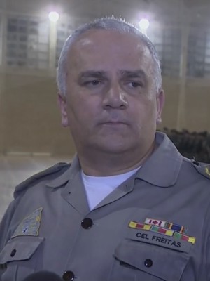 Comandante-geral, Brigada Militar, coronel Alfeu Freitas, Força Nacional (Foto: Reprodução/RBS TV)