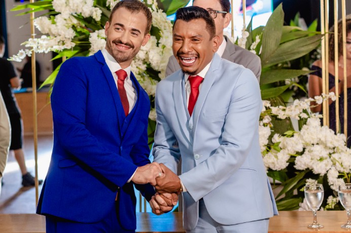 Carlos e Wilson se casaram em março  (Foto: Arquivo Pessoal )