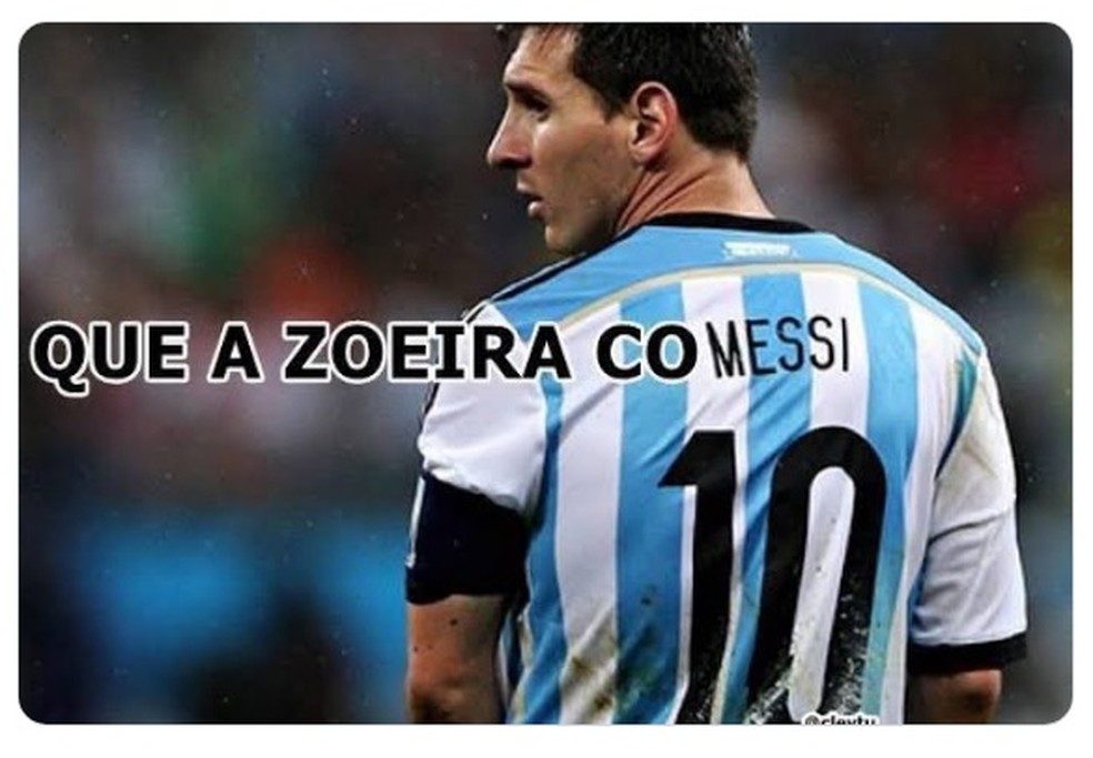 Meme que circulou na web durante estreia da Argentina contra Arábia Saudita — Foto: Reprodução/Twitter