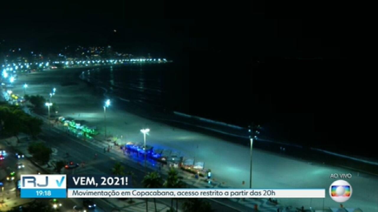 Sem fogos e shows, Copacabana se prepara para o réveillon