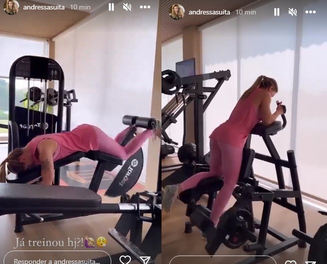 Andressa Suita exibe treino (Foto: Reprodução/Instagram)