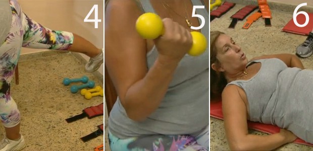Com a série de mais três exercícios, você entra em forma sem sair de casa (Foto: Mais Você / TV Globo)