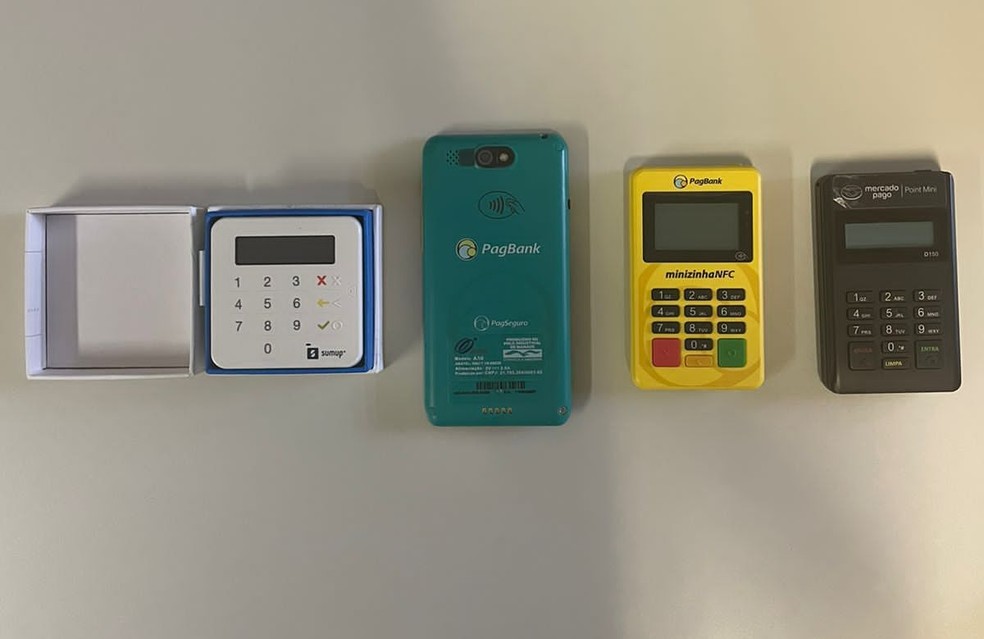 Máquinas apreendidas para pagamento de serviços e material na Semob — Foto: Polícia Civil/Reprodução
