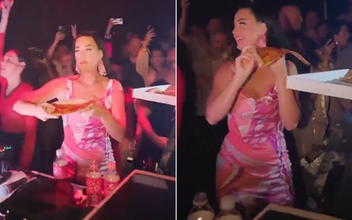 Katy Perry atira pizzas na plateia em balada de Las Vegas
