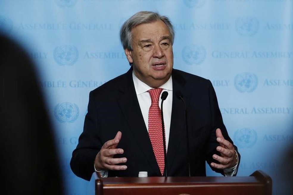 O secretário-geral da Organização das Nações Unidas (ONU), António Guterres (Foto: Lucas Jackson/Reuters)