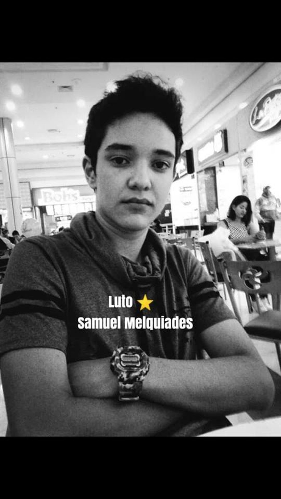 Samuel MelquÃ­ades Ã© uma das vÃ­timas do massacre em Escola Estadual de Suzano. â€” Foto: ReproduÃ§Ã£o Facebook.