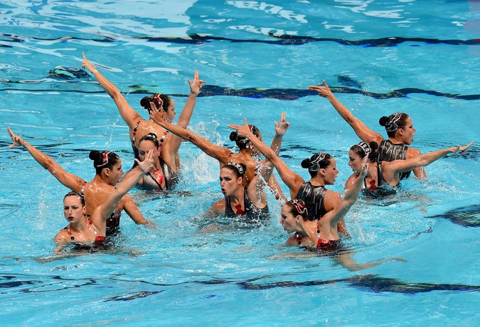 Brasileiras vão para a final da prova de combo do nado sincronizado em Kazan (Foto: Satiro Sodré/SSPress)