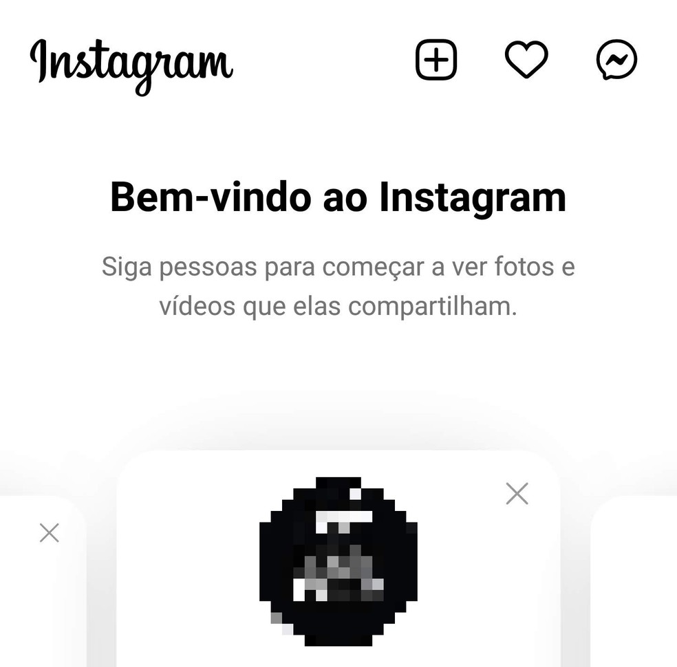 Erro fez Instagram mostrar tela de boas-vindas por engano para alguns usuários — Foto: Reprodução/Instagram