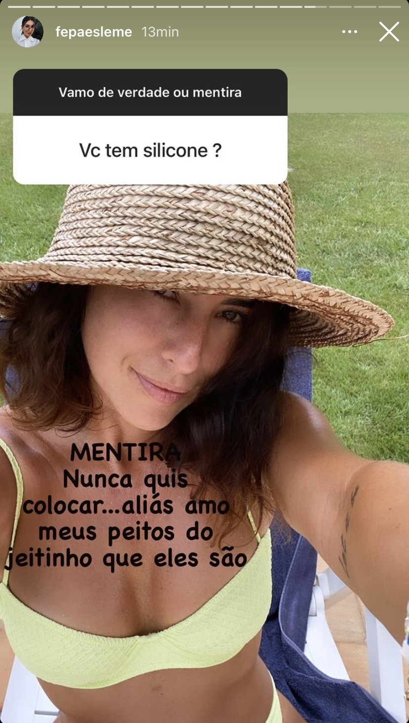 Fernanda Paes Leme responde internautas no Instagram (Foto: Instagram)