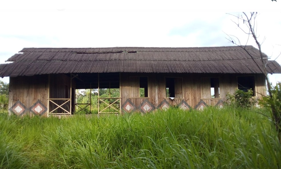 Escola Keã Huni Kuī está sem estrutura para receber os alunos — Foto: Arquivo pessoal