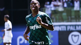 Endrick saiu do Palmeiras vendido para o Real Madrid por 70 milhões de euros  — Foto: Agência O Globo