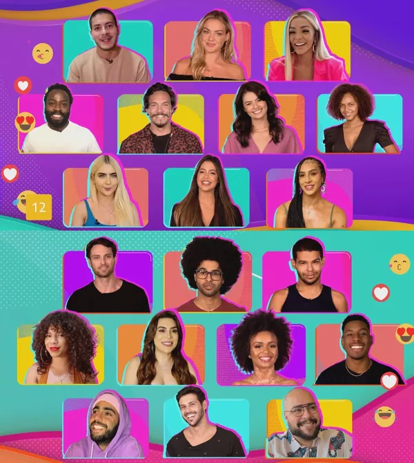 Os 20 integrantes do 'BBB22' — Foto: Divulgação