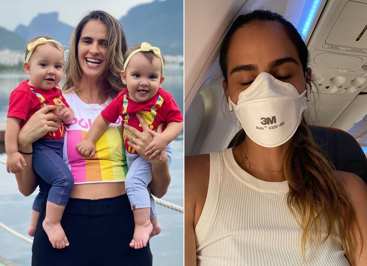 Marcella Fogaça e as filhas gêmeas (Foto: Reprodução Instagram)