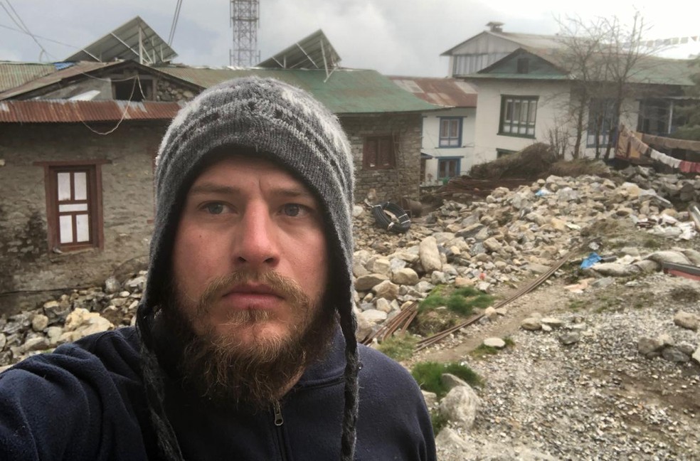 Nathan Chesini, de Porto Alegre, aguarda em Katmandu por uma vaga em voo para voltar ao Brasil — Foto: Arquivo Pessoal
