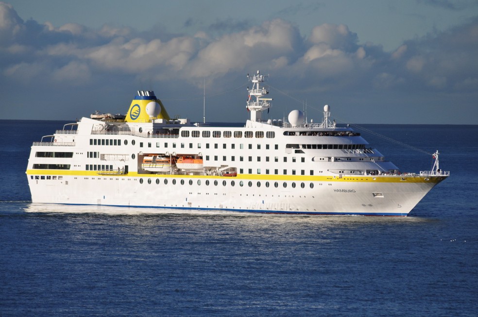 Navio Hamburg abre a temporada de cruzeiros em Natal — Foto: Divulgação/Codern