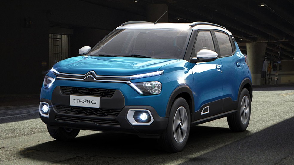 Novo Citroën C3 terá visual que lembra um SUV — Foto: Divulgação