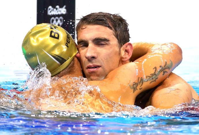 Thiago Pereira e Phelps, Final 200m medley natação (Foto: Agência Reuters)