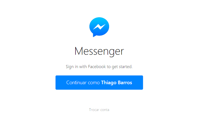 Messenger tem interface super simples (Foto: Reprodu??o/Thiago Barros)