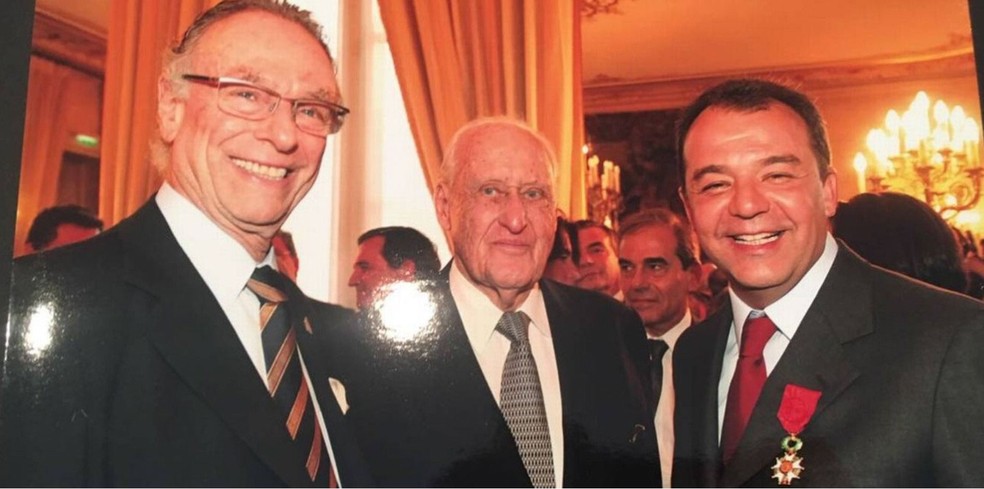 Nuzman, João Havelange e Sérgio Cabral juntos em Paris, em 2009 (Foto: Reprodução)