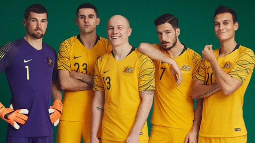 As camisas da seleção australiana