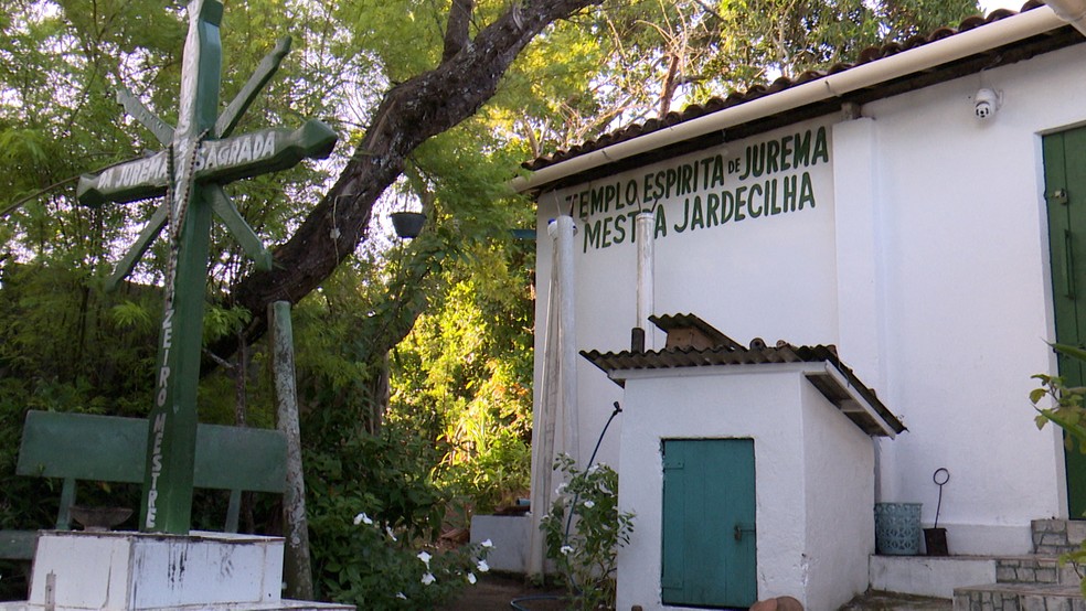 Templo Mestra Jandercilha, em Alhandra, Regi&atilde;o Metropolitana de Jo&atilde;o Pessoa.  &mdash; Foto: Josimar Diniz / Tv Cabo Branco 