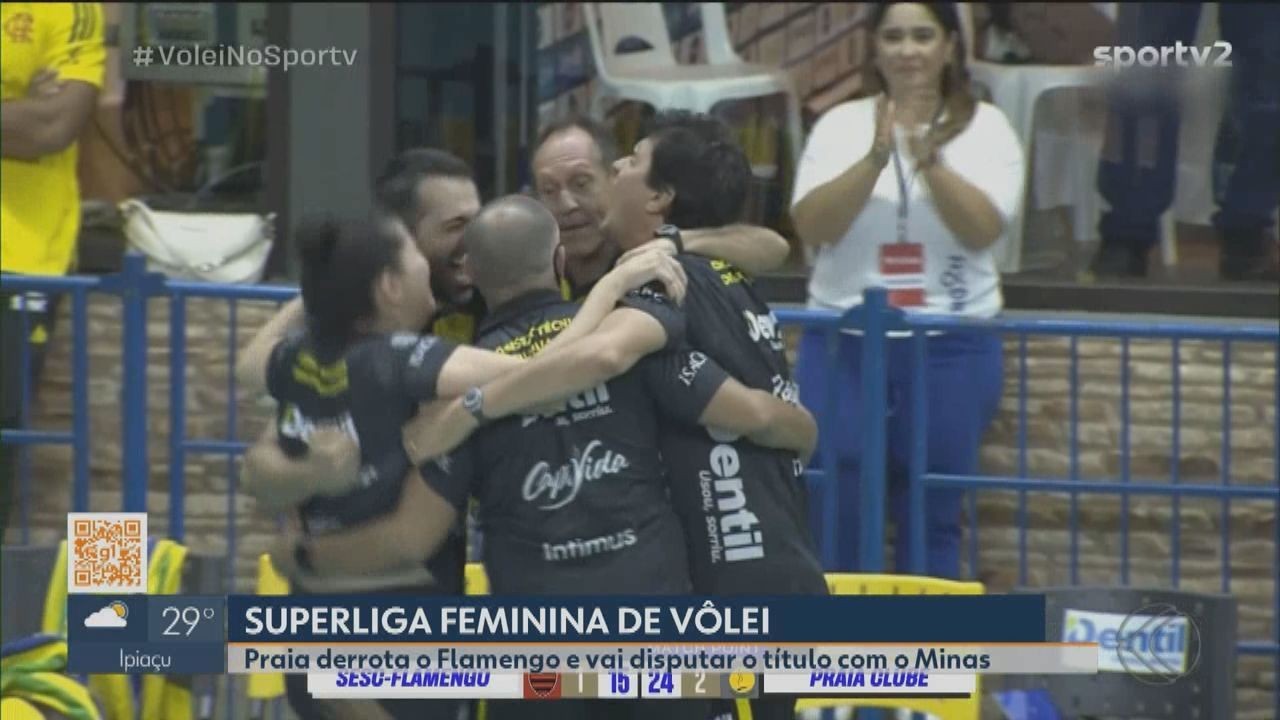 Praia Clube vence Sesc-Flamengo de virada e garante vaga na final da Superliga