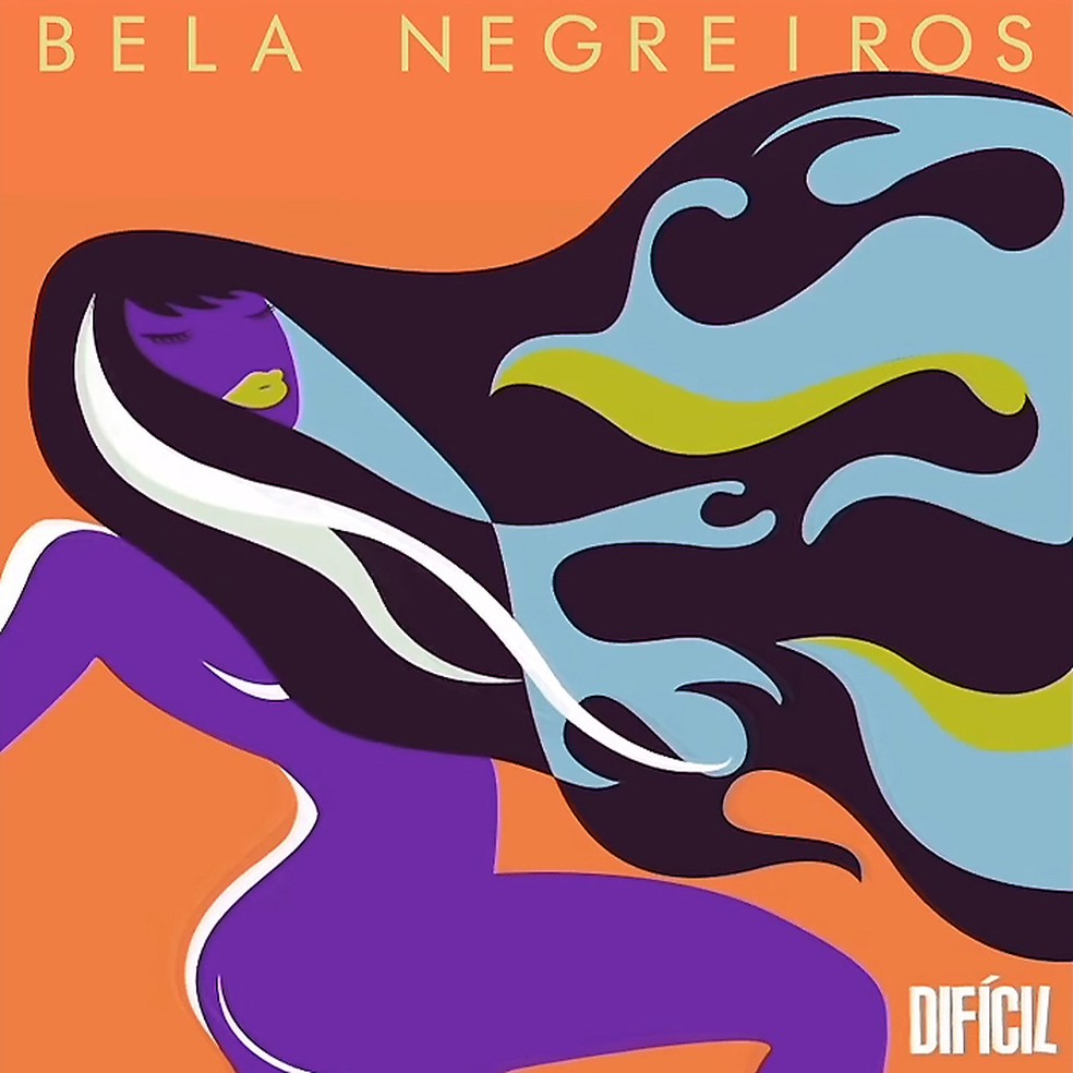 Capa do single 'Difícil', de Bela Negreiros (Foto: Arte de Moka)