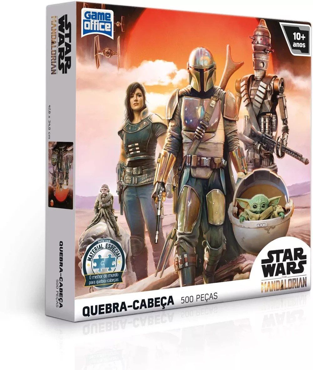 Caixa do quebra-cabeça de 500 peças de Star Wars: The Mandalorian (Foto: Divulgação/Amazon)