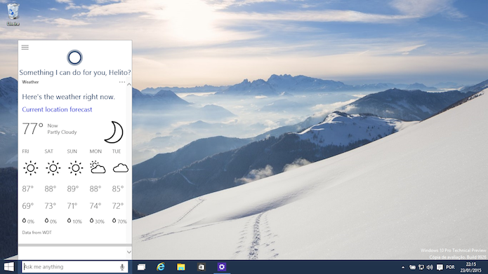 Veja como habilitar a Cortana no Windows 10 Technical Preview