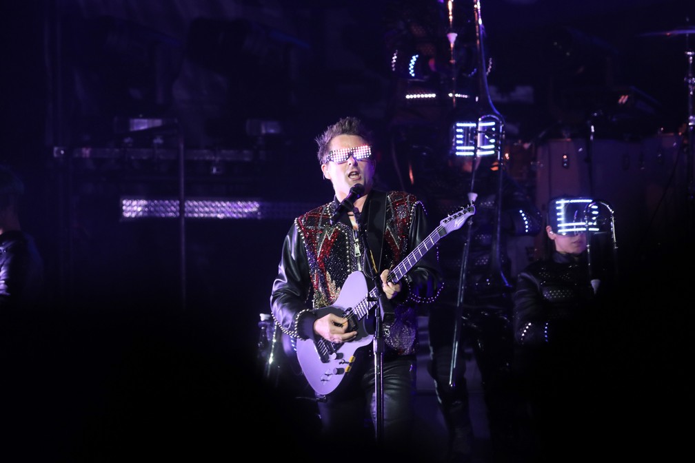 Depois de tocar no Rock in Rio, Muse fez show em São Paulo nesta quarta (9) — Foto: Celso Tavares/G1