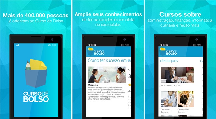 Curso de Bolso ? um aplicativo para Windows Phone com aulas sobre diversos assuntos (Foto: Divulga??o/Windows Phone Store)