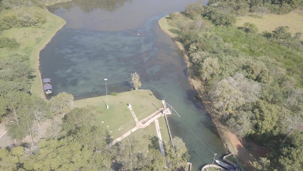 Lagoa de captação do Rio Batalha, em Bauru — Foto: DAE/Divulgação
