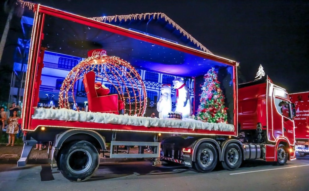 Caravana Iluminada de Natal passa por cidades de SC — Foto: Divulgação