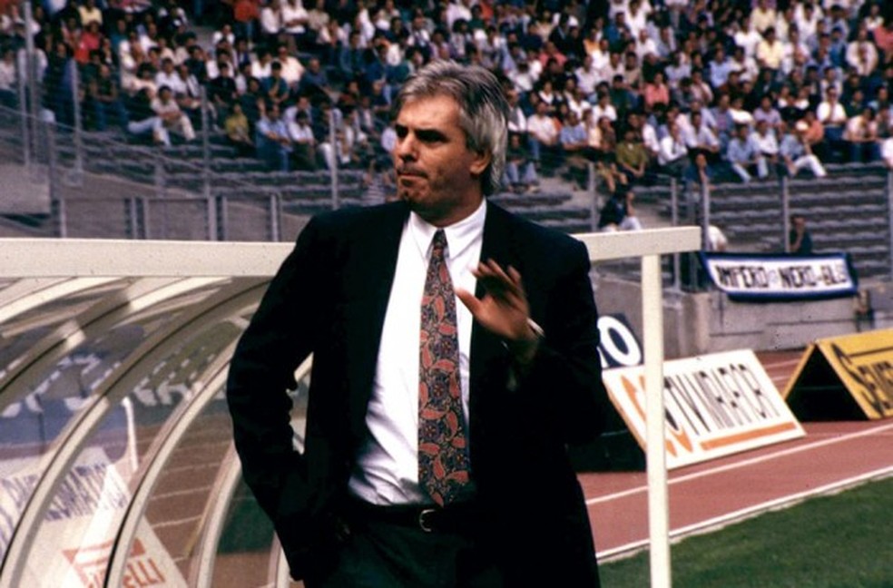Luigi Maifredi chegou como treinador ofensivo, mas saiu apÃ³s vexames â Foto: Getty Images