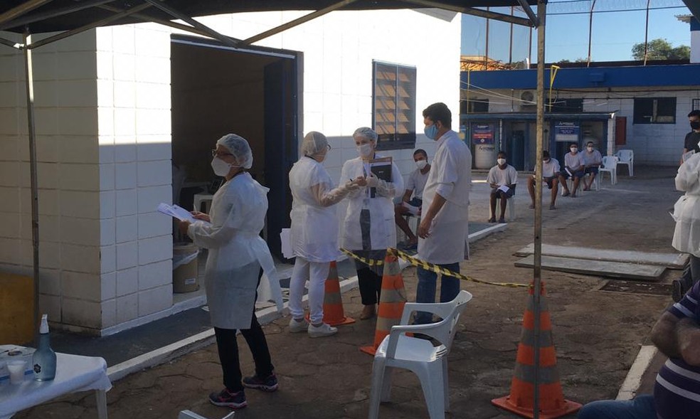 Funcionários e internos foram submetidos a testes em Rio Preto  — Foto: Arquivo Pessoal 