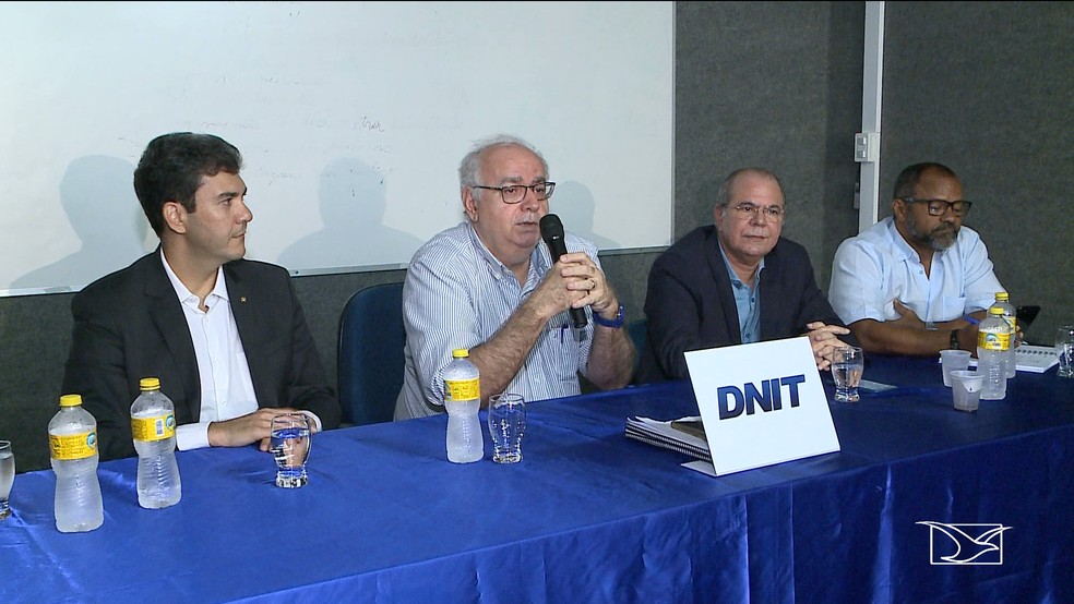Reunião foi realizada para discutir soluções para finalizar as obras de duplicação da BR-135 no Maranhão. — Foto: Reprodução/TV Mirante