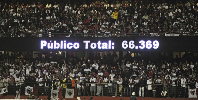 São Paulo bate recorde de público, São Paulo x Cruzeiro, Libertadores (Foto: Marcos Ribolli)