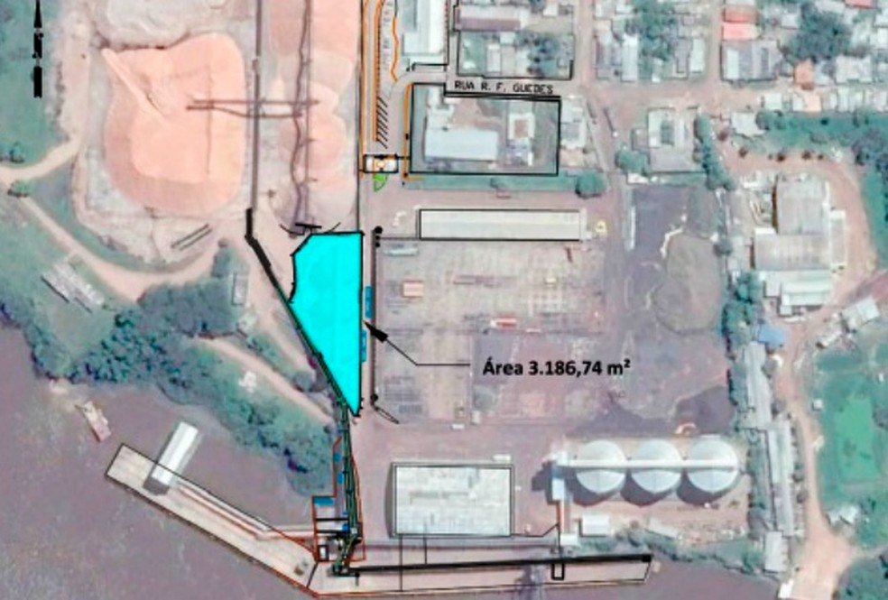 Área arrematada pela empresa no Porto de Santana — Foto: Divulgação
