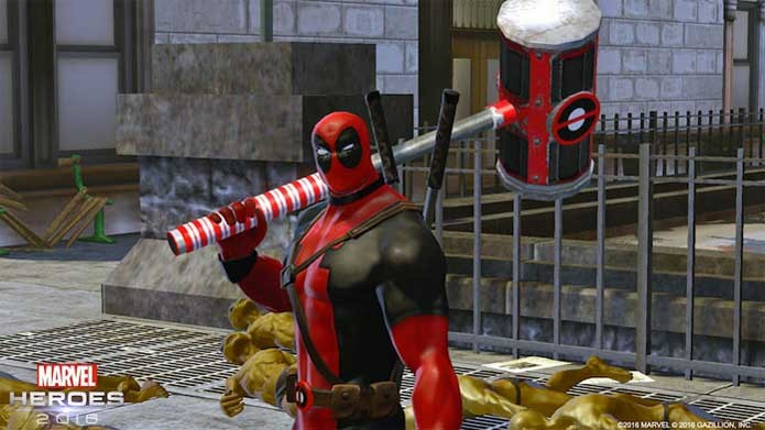 Deadpool também no RPG online Marvel Heroes (Foto: Divulgação/Gazillion)
