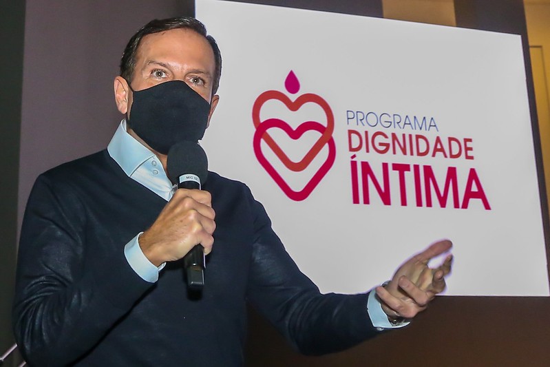 Governador de São Paulo, João Dória, no lançamento do programa Dignidade Íntima (Foto: Governo do Estado de São Paulo)