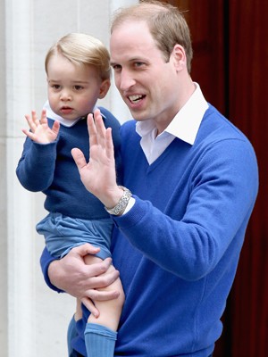 William chegou com o filho, George, a maternidade (Foto: Getty Images)