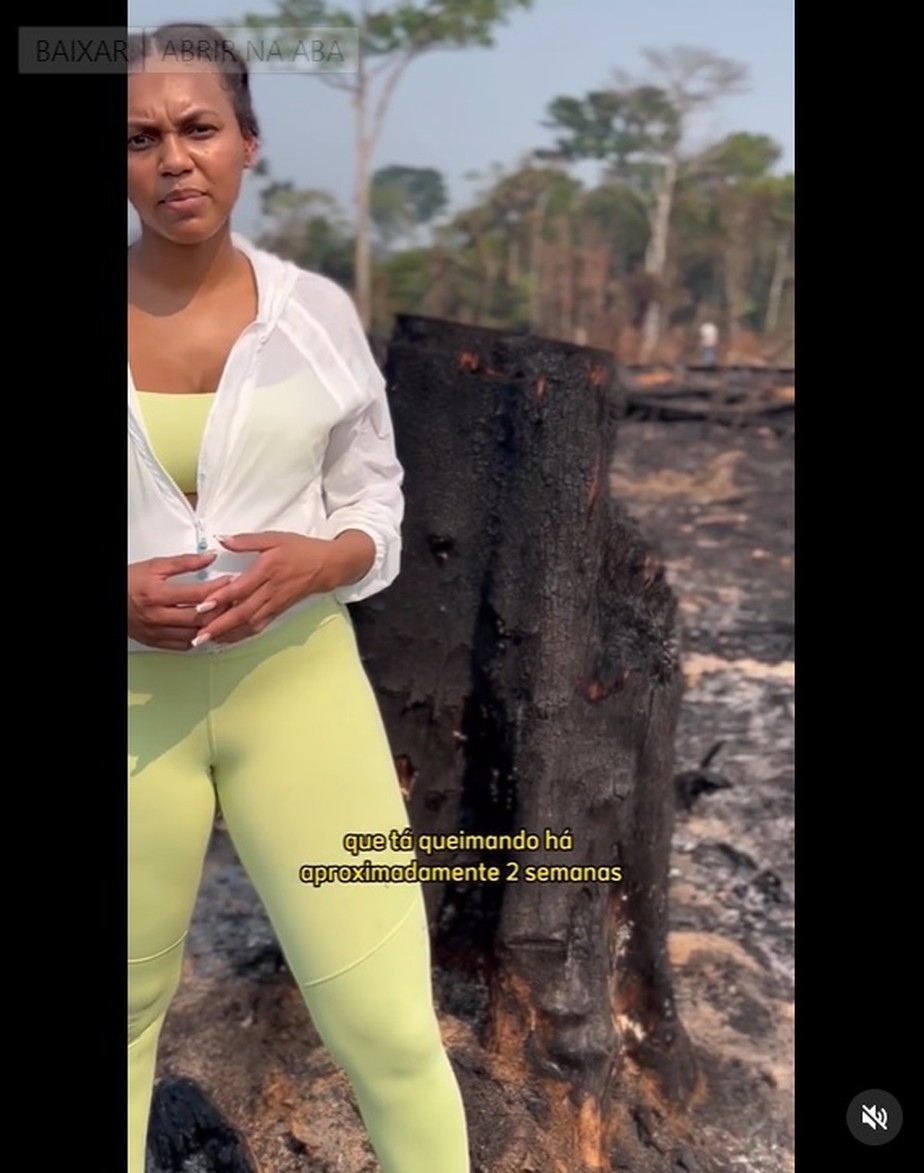 Jessilane Alves viaja até a região Amazônica para mostrar queimadas